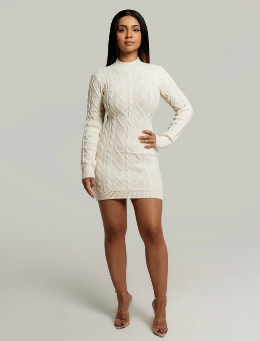 Cozy Mini Dress (Ivory)