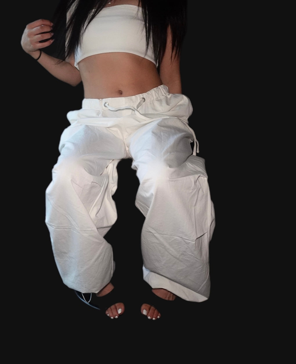 White Parachute Pants